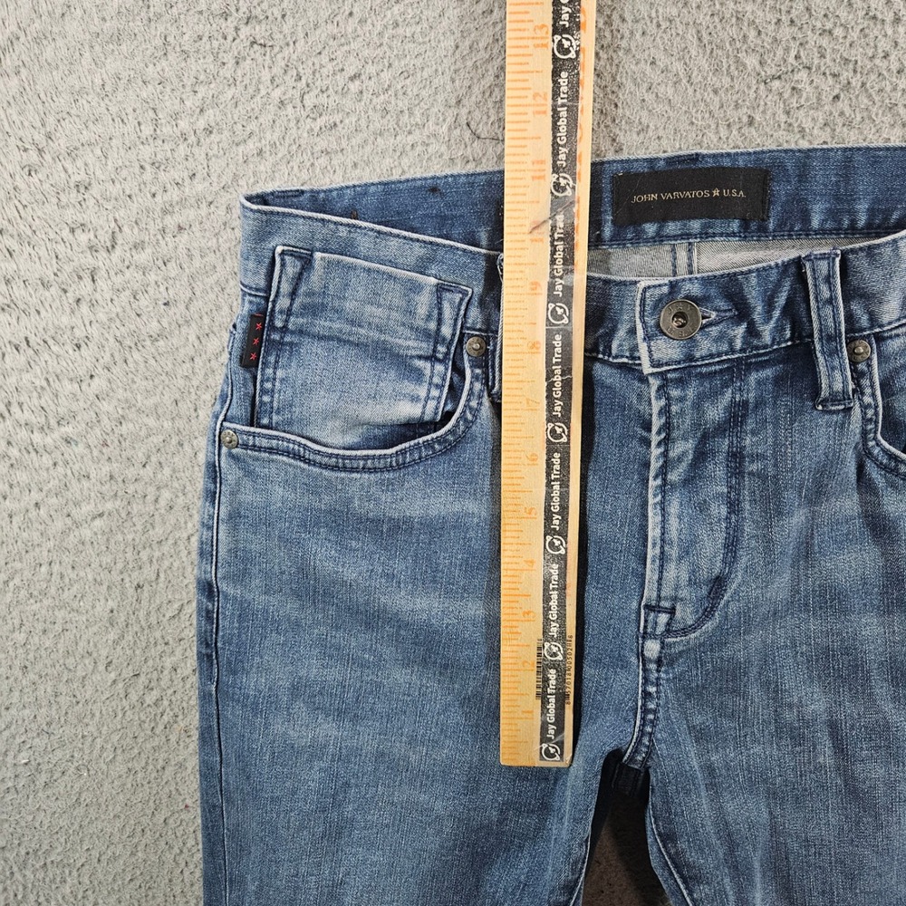 John Varvatos USA Bowery Slim Straight Jeans Blue Medium Wash 28 J306DW1B NEW - Picture 8 of 13